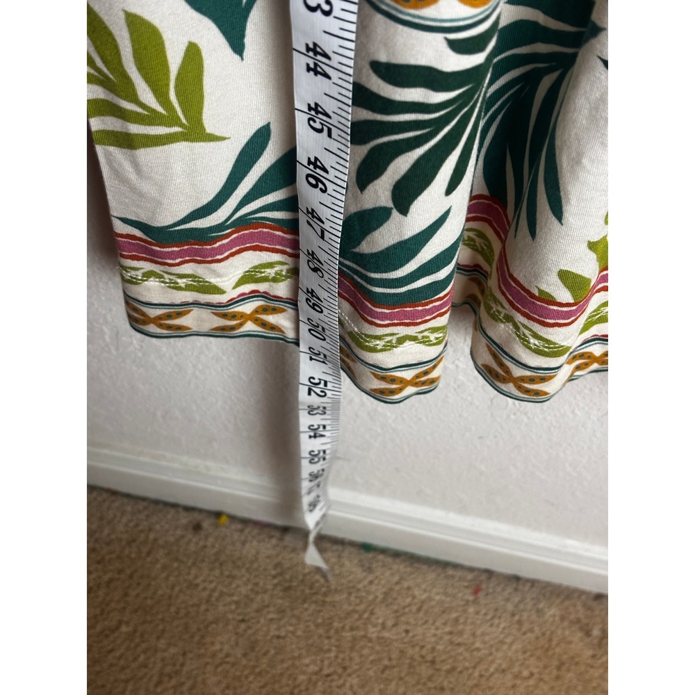 Johnny Was Floral Tiered Maxi Dress XXL Ivory Multicolor Short Sleeve Boho New - Picture 4 of 6